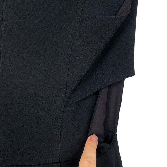 Derek Lam 10 Crosby $425 Black Studded V-neck Cut Out Crop Jumpsuit SZ 4 - Picture 6 of 9